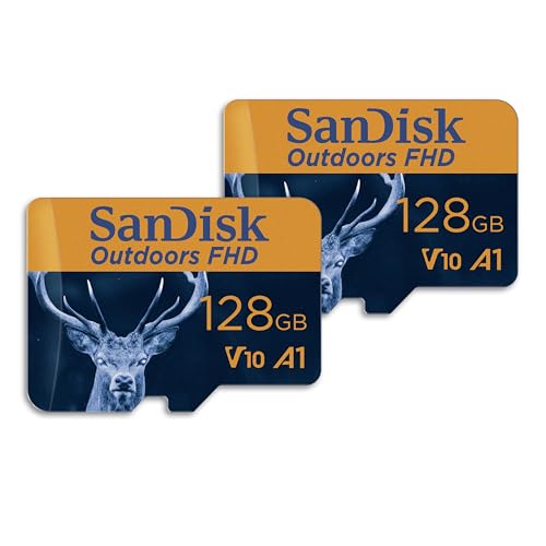SanDisk (TfBXN) 128GB 2pbN AEghA FHD microSDXC UHS-I [J[h (2x128GB) SDA_v^[t - ő150MB/b tHD C10 U1 V10 A1 gCJ }CNSD 