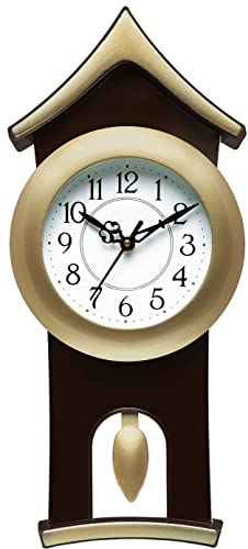Image of Harbour Analog Stylish New Models Wall Clock with Pendulum for Home Living Room Hall Bedroom (Size Height 40 CM X Width 17.5 CM)- Home Decor Big Size Wall Clock MJ AD 19 GBG 1