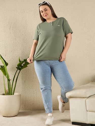 Image of CUPID Women Comfortable Cotton Round Neck Half Sleeve Casual T-Shirt, Sleep, Night, Yoga, Daily Gym n Lounge Wear Short Tee /Top for Girls