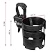 Accmor Stroller Cup Holder with Adjustable Strap, 360 Degree Rotatable Universal Cup Holder for Uppababy, Nuna, Doona Stroller, Drinks Holder for Wheelchair, Walker, Rollator