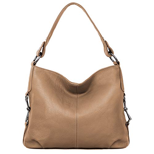 Image of YALUXE Women's Real Leather Shoulder Bags Hobo Handbags Purse Crossbody Bag