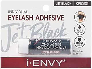 KISS iENVY Individual Cluster Lash Glue, Strong Hold Individual Lash Adhesive, Waterproof Long-Lasting Individual Lash Glue, Jet Black