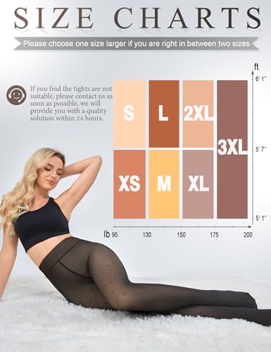 Image of KBVOT Fleece Lined Tights Women Sheer Warm Pantyhose Leggings Fake Translucent Thermal Winter Thick Tights for Dresses