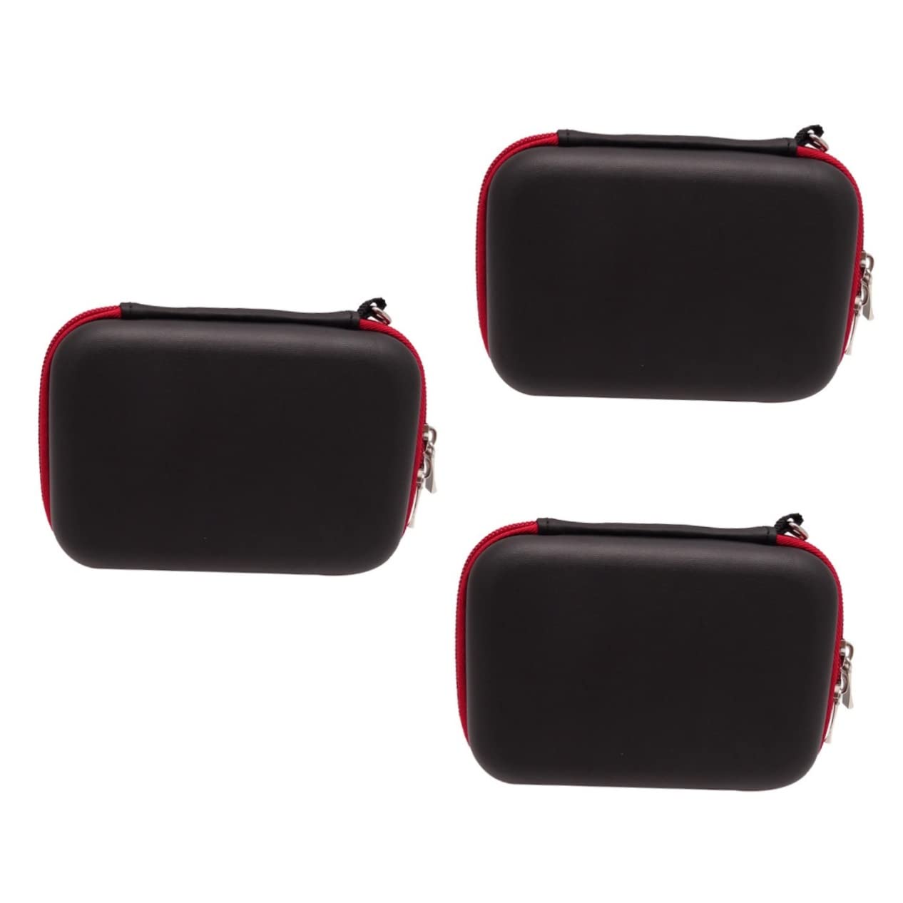 COLLBATH 3pezzi Organizer Elettronico Portatile Per Cavi e Piccole Elettroniche Custodia Da Viaggio Nero Per Caricabatterie e Dischi Esterni