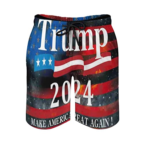 Board Shorts President Make America Great Again Swim Trunks Not Easy to Pilling Beach Shorts