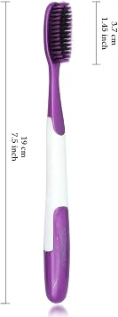 Extra Soft Flossing Toothbrush Manual Soft Toothbrush for Adults, Ultra CleanToothbrush, Good for Sensitive Teeth and Gums Long Large Head Whitening Teeth (Mix Color 4 Pcs)