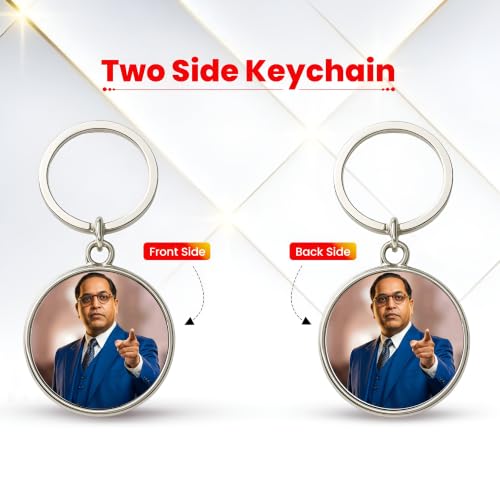 Image of MG | Protective Evil Eye /Spiritual Symbols /Om /Motivational Keychains | Double-Sided Metal Key Ring | Good Luck and devine Charm for Car, Bike, Home & Office