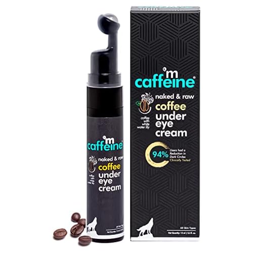 mCaffeine Coffee Under Eye Cream Gel for Dark Circles, Puffiness & Fine