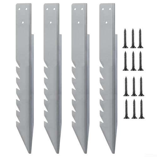 Juego de anclajes de tierra de acero resistente con tornillos para jardín, equipo de juego al aire libre, 400 mm de longitud