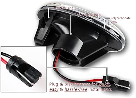 Miniatura 3 de HYPERSPEED Luces de posición laterales delanteras, conjunto de lámpara de señal de giro, 2 unidades, apta para Mercedes Benz Metris Vito Clase V Van