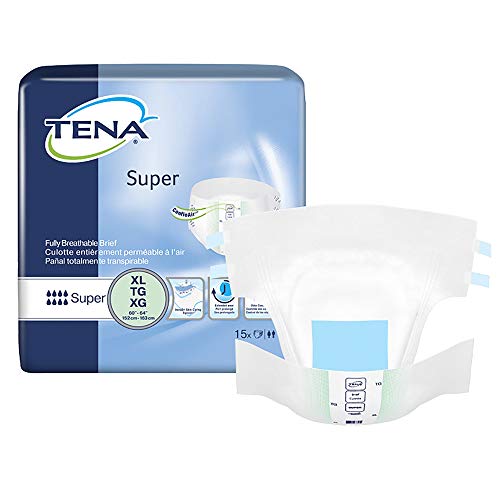Tena ProSkin Super Adult Incontinence Brief XL Heavy Absorbency Overnight, 68011, 60 Ct