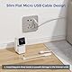 Basesailor 2 Pack 3m Micro USB Kabel für Wyze Cam Pan V3/V2,Flaches Ladekabel 90 Grad L förmiger Power Adapter,Langes Verlängerungskabel für Wyze Cam V4/V3/V2/V3 Pro/OG Kamera,Blink XT/XT2,10ft