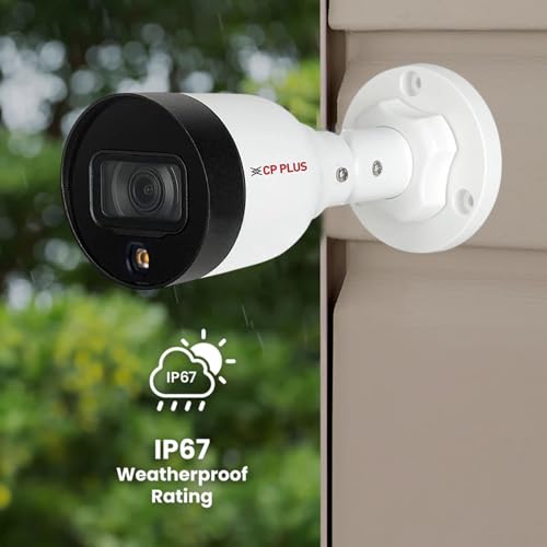 Image of CP Plus 4MP Full HD IP Outdoor Bullet Camera | STQC Model | CP-UNC-TA41L3C-D-LQ | Color Night Vision | IR Night Vision | Built-in Mic | 3.6mm Fixed Lens | PoE | Compatible with NVR only