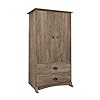 Prepac Salt Spring Rustic Wardrobe Closet with Drawers and 2 Doors Farmhouse Armoire Portable Closet 22 D x 315 W x 5875 H Drifted Gray DDC 3359 K