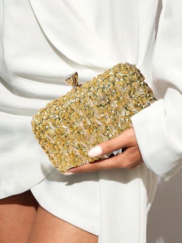 Image of RomanticDesign Women Bling Evening Bag Fashion Embroidered Beaded Sequin Clutch Cocktail Wedding Party Purse
