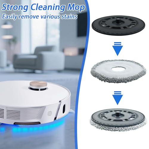 4 Wischtücher mit 2 Ersatzhalterung Zubehör für L20 Ultra/ L10s Ultra Gen2/ L10s Pro Ultra Heat/ X30 Ultra/ X40 Ultra/ X40 Master/ L40 Ultra