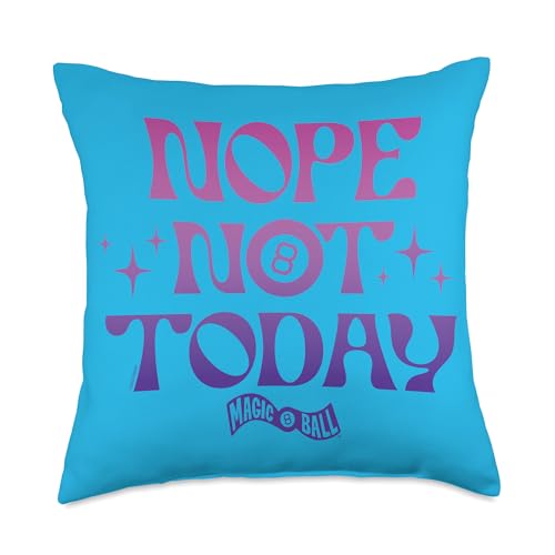 Magic 8 Ball Nope Not Today Throw Pillow, 18x18, Multicolor