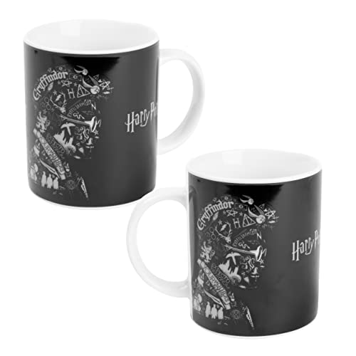 Harry Potter - Taza de café (porcelana, 320 ml), diseño de silueta de Harry Potter