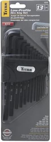 Titan TIT12737 Juego de llaves hexagonales (13 piezas SAE de perfil bajo)