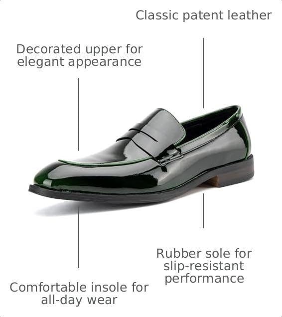 Image of JITAI Mens Velvet Loafers Dress Shoes Loafers for Men Tuxedo Suit Shoes