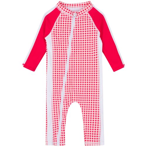 Image of SwimZip UPF50+ Boys Swim Shirt, Long Sleeve One Piece Kids Sunsuit