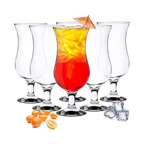 Sendez 6 Stück Cocktailgläser 480ml Longdrinkgläser Trinkglas Trinkgläser Cocktailglas Cover