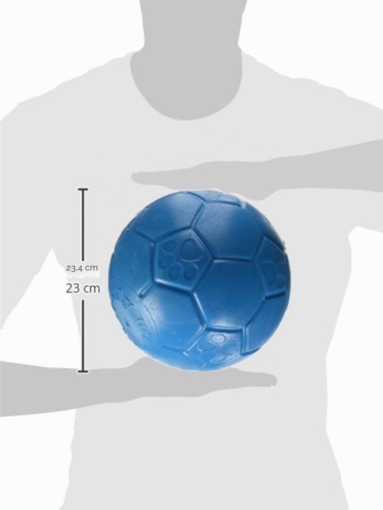 Jolly Pets Grand Ballon de Football Flottant rebondissant pour Chien, 20 cm de diamètre, Bleu océan