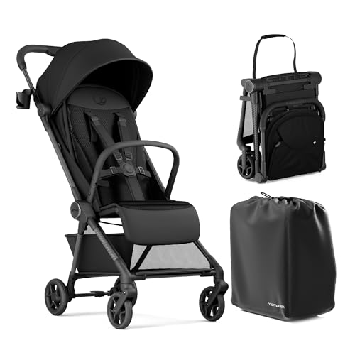 Mompush Nexis Carbon Travel Stroller, Ultra-Lightweight 11.5 lbs, Compact & Airplane Carry-On...