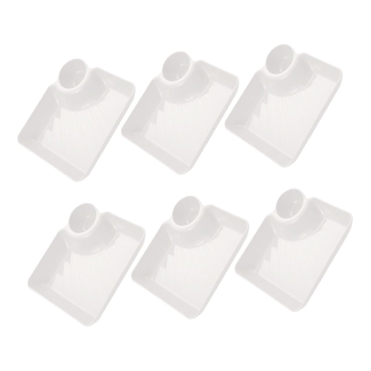 Piatti Snack con Scomparto e Ciotola Salsa 6 Pezzi Pp Bianco | Leggeri e Facili da Pulire, per Feste e Cucina, Formato Pratico per Servire Antipasti