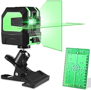 Kreuzlinienlaser Grün, 15m Linienlaser Selbstnivellierender Laser Level mit Pulsfunktion, Wasserwaage Grüner Laser High Visibility Tech, mit Drehhalterung, Schutztasche, Laserzieltafel