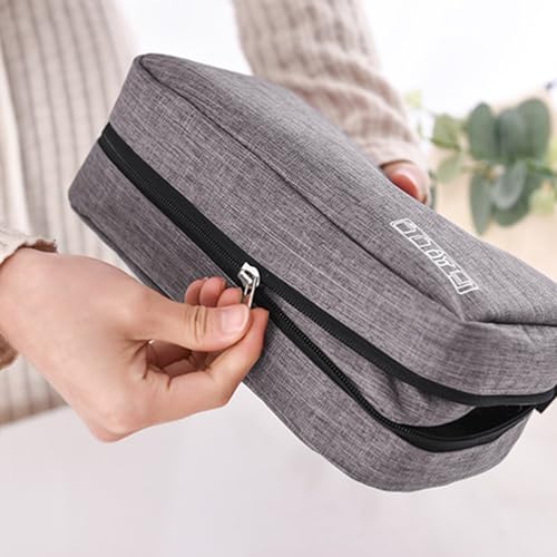 Travel toilet bag is used to store toiletries, with a large capacity storage hanging toilet bag (Gray)3