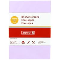 Brunnen Briefumschläge Universalpapier C6, Mittelrot – 10 Stück Mit Seidenfutter, Für Drucker & Handbeschriftung