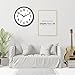 AKCISOT Wall Clock 10 Inch Silent Non-Ticking Modern Clocks Battery Operated - Analog Small Classic for Office, Home, Bathroom, Kitchen, Bedroom, School, Living Room(Black)