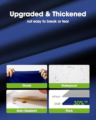 Image of Pureegg Plastic Table Cloth Disposable 20 Pack, 54 x 108 Inch Table Cloths, Graduation Decorations Class of 2026, Graduation Party, Tablecloths, Rectangle, Plastic Cover, Leakproof & Sturdy, Navy Blue