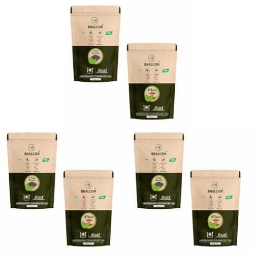 Image of BRALCON Raw Natural Seeds Combo (Flax Seeds - 100g, Chia Seeds - 100g) | Unroasted Mix Seeds for Eating | Rich in Omega 3, Fiber, Calcium & Protein for Weight Loss | Diet Snacks (Pack of 3)