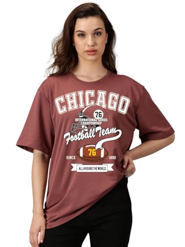 Image of RodZen Women's Cotton Loose Fit Oversized Printed T-Shirt