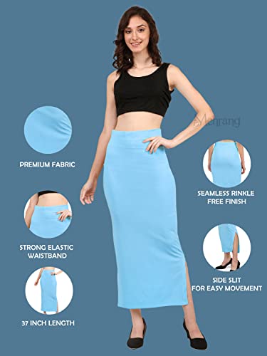 Image of Mehrang Stretchable Saree Shapewear Petticoat for Women, Cotton Blended,Petticoat,Skirts for Women,Shape Wear Dress for Saree