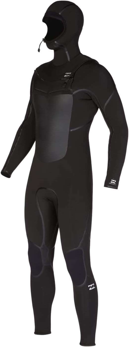 Billabong Mens 5/4mm Absolute Plus Chest Zip Hooded Full Wetsuit Black 23 Small - Image 1 of 4
