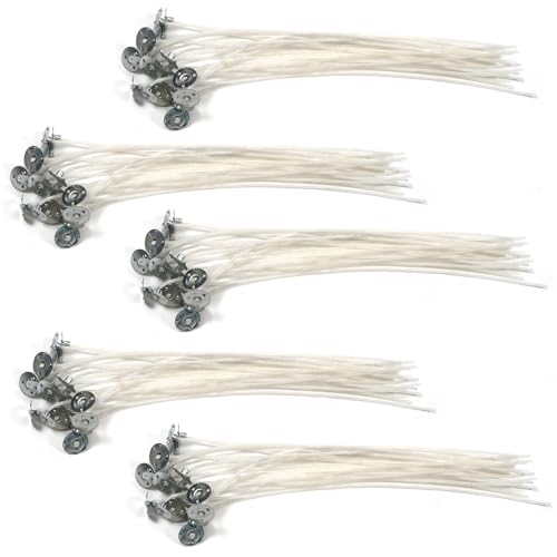 100 piezas de mechas de algodón de 20 cm con pestañas metálicas
