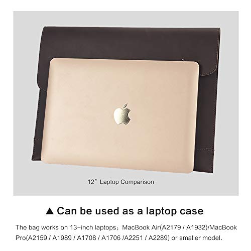 Image of Envelope A4 Documents Folder Case,Convenient Business & Conference File Pu Leather Clutch Bag for Women and Men