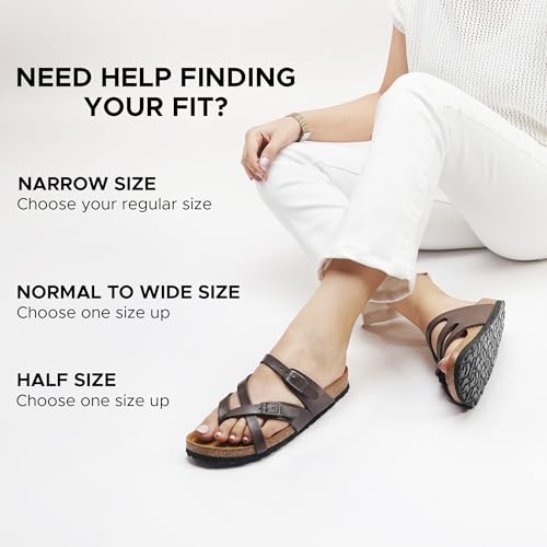 Image of AEROTHOTIC Recovery Slides for Women Cork Footbed Adjustable Straps Sandals