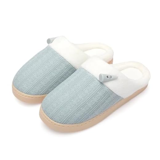 Pantufas de verão femininas NineCiFun sem cadarço para uso em casa, em ambientes internos, para uso doméstico, com proteção de memória, para quarto, chinelos, Light Blue, 11-12