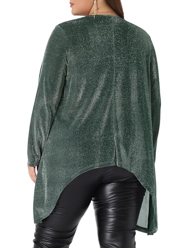 Agnes Orinda Plus Size Women Cardigan Open Front Long Sleeve Irregular Hem Lightweight Long Cardigans4