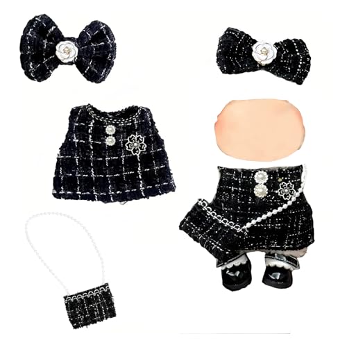 XcnPer 3 Pcs Black Doll Accessories, 17cm Clothes with Dress Bag ...