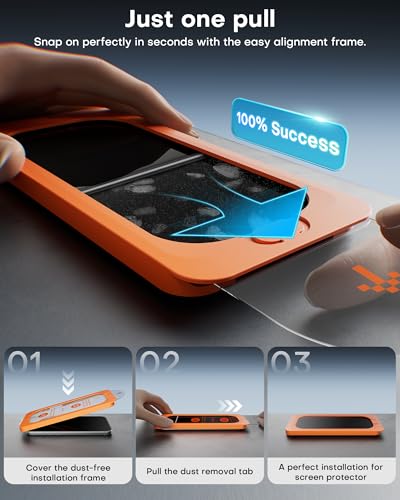 Image of OMOTON 2 Pack for iPhone 16 Pro Privacy Screen Protector 6.3 inch
