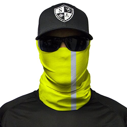 S A - 1 UV Face Shield - Electric Yellow - Multipurpose Neck Gaiter, Balaclava, Elastic Face Mask for Men and Women
