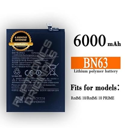 Image of BN63 Battery for Redmi 10 and 10 Prime 21061119AG, 21061119BI, 21061119DG, 21061119AL Battery with 6 Month Warranty**** (Z9)