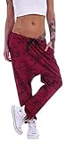 1 Monat Rückgaberecht Damen Boyfriend Jogging Hose Baggy Jogpants Sommer-hose-n Harems-Hose-n Pump-hose-n Sport-Hose Jogging-hose-n Lauf -Hose-n Sport-Hose-n Freizeit-Hose-n Sprtlich-e Gr Größe 34 36 38 Weinrot-w Rot
