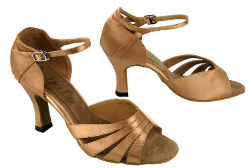 Very Fine Dance Shoes Women's Salsa Ballroom Tango Dance Shoes 1680 Bundle with Dance Shoe Heel Protectors 3" Heel2