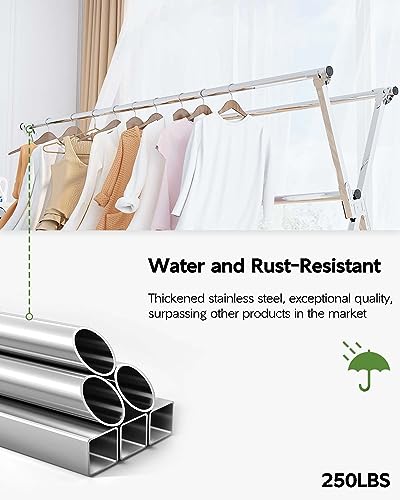 Vikaqi DRYING RACK 95 Inches Folding Outdoor Indoor thumb #5